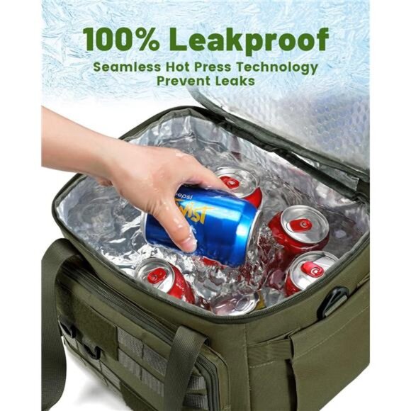 Tactical Lunch Bag,20L Large Heavy Duty DoubleDeck Insulated Lunch Box Leakproof - Picture 6 of 8